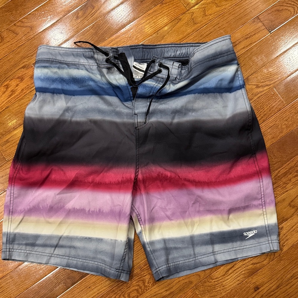 Speedo Men's Striped Swim Shorts - Multicolored
